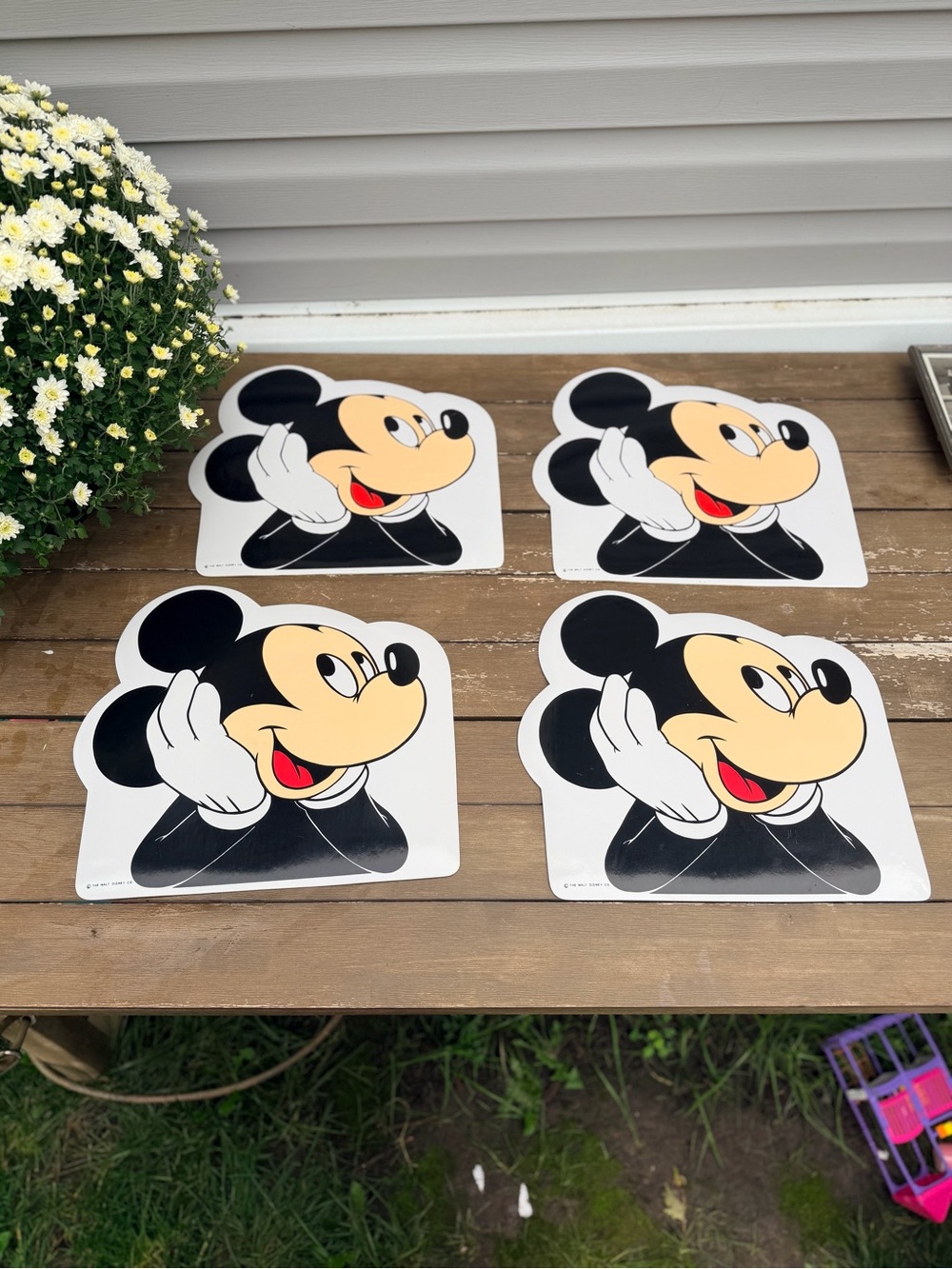 Vintage 1990’s Disney by Decor Set of 4 Mickey Mouse Vinyl Placemats